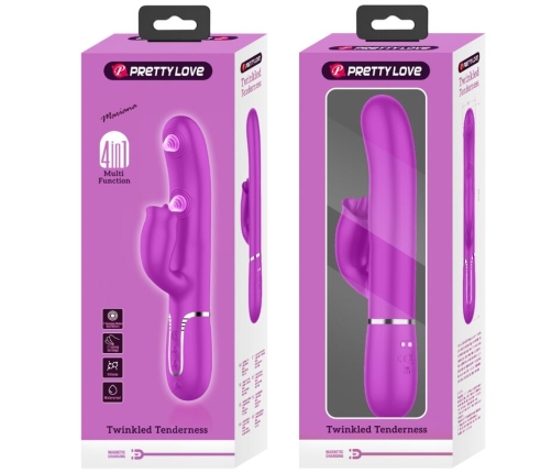 PRETTY LOVE - VIBRADOR RABBIT CON LICKING FUCSIA