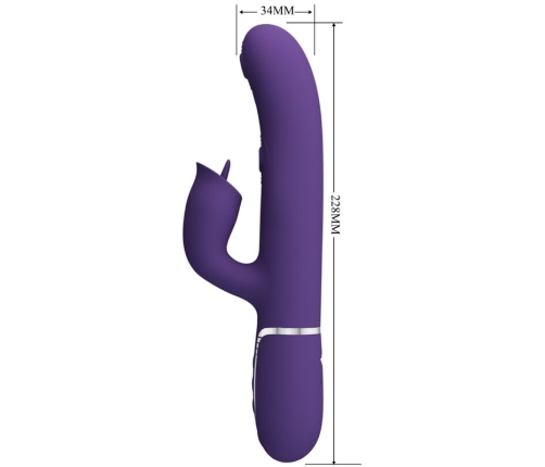 PRETTY LOVE - VIBRADOR RABBIT CON LICKING MORADO