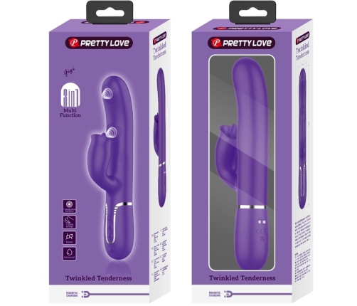 PRETTY LOVE - VIBRADOR RABBIT CON LICKING MORADO