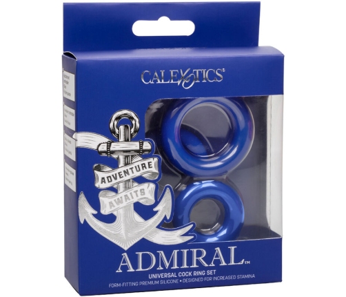 CALEXOTICS - ADMIRAL COCK RING SET BLUE