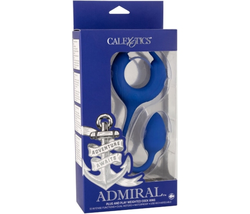 CALEXOTICS - ADMIRAL WEIGHTED COCK RING BLUE