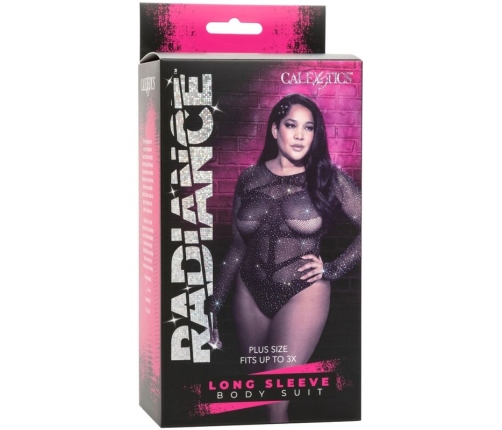 CALEXOTICS - RADIANCE LONG SLEEVE BODYSUIT RHINE PLUS SIZE