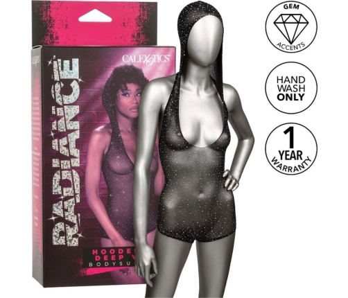 CALEXOTICS - RADIANCE HOODED DEEP V BODYSUIT