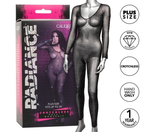 CALEXOTICS - RADIANCE CROTCHLESS FULL BODYSUIT RHINE PLUS SIZE