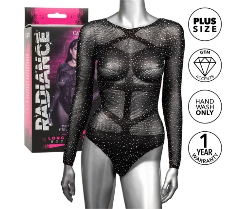 CALEXOTICS - RADIANCE LONG SLEEVE BODYSUIT RHINE PLUS SIZE