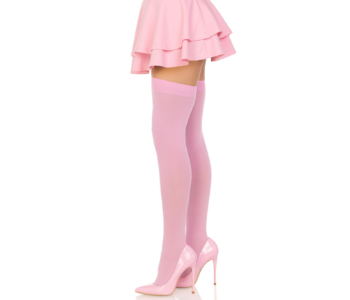 LEG AVENUE - NYLON THIGH HIGHS PINK