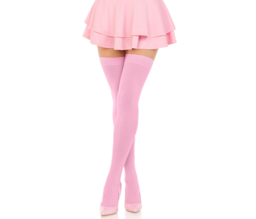 LEG AVENUE - NYLON THIGH HIGHS PINK