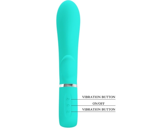 PRETTY LOVE - THOMAS MULTIFUNCTION G-SPOT VIBRATOR AQUA GREEN