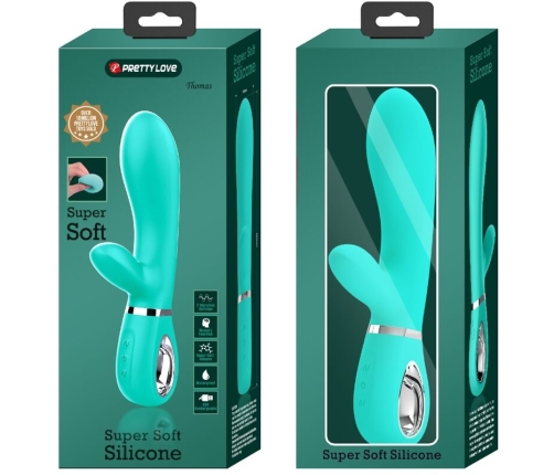 PRETTY LOVE - THOMAS MULTIFUNCTION G-SPOT VIBRATOR AQUA GREEN
