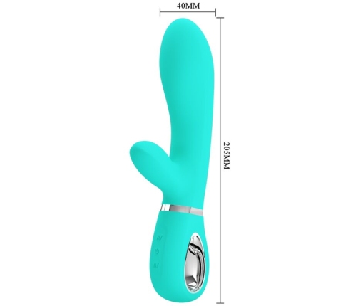 PRETTY LOVE - THOMAS MULTIFUNCTION G-SPOT VIBRATOR AQUA GREEN