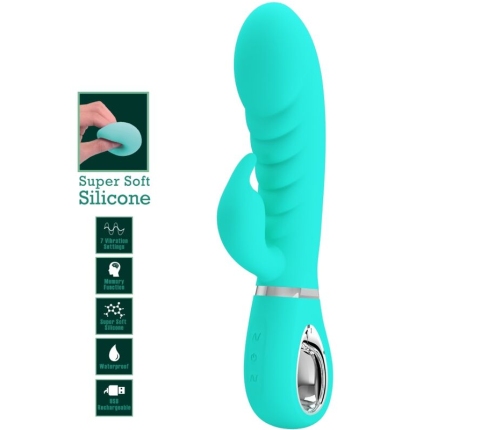 PRETTY LOVE - PRESCOTT VIBRADOR PUNTO G MULTIFUNCIÓN VERDE AGUA