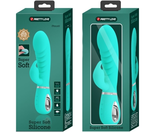 PRETTY LOVE - PRESCOTT VIBRADOR PUNTO G MULTIFUNCIÓN VERDE AGUA