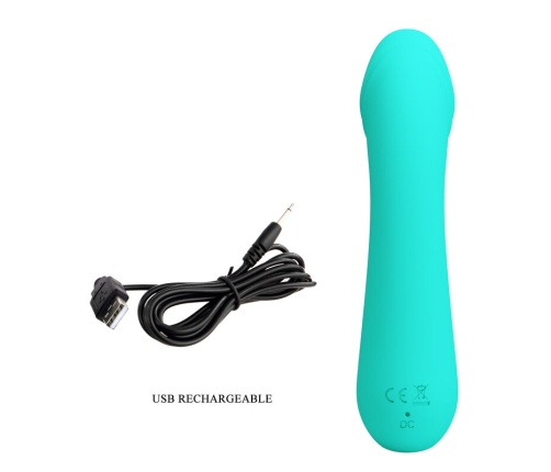 PRETTY LOVE - CETUS RECHARGEABLE VIBRATOR AQUA GREEN