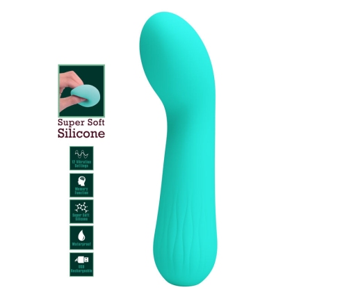 PRETTY LOVE - FAUN RECHARGEABLE VIBRATOR AQUA GREEN