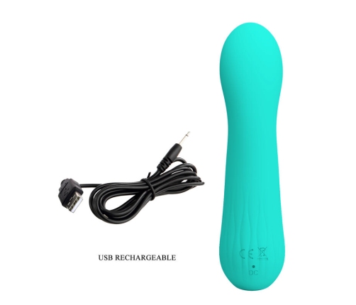 PRETTY LOVE - FAUN RECHARGEABLE VIBRATOR AQUA GREEN