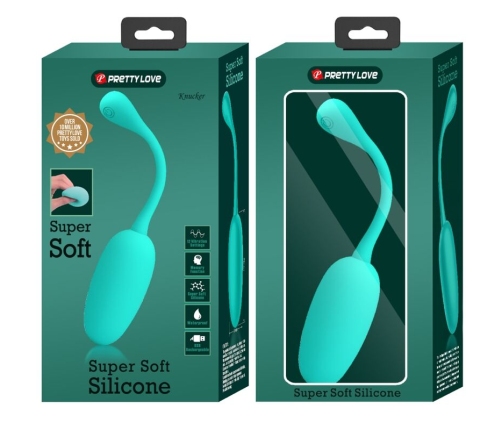 PRETTY LOVE - KNUCKER HUEVO VIBRADOR RECARGABLE VERDE AGUA