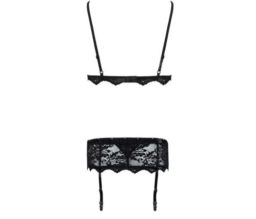 LIVCO CORSETTI FASHION - BELITA LC 90231 BRA + PANTY + GARTER BELT BLACK L/XL