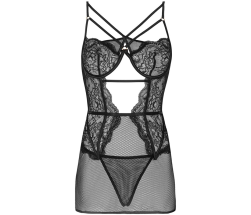 LIVCO CORSETTI FASHION - BARIRIN LC 90633 SHIRT + PANTY BLACK L/XL