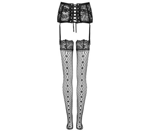 LIVCO CORSETTI FASHION - GARTER BELT + STOCKINGS BLACK