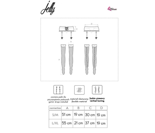 LIVCO CORSETTI FASHION - GARTER BELT + STOCKINGS BLACK