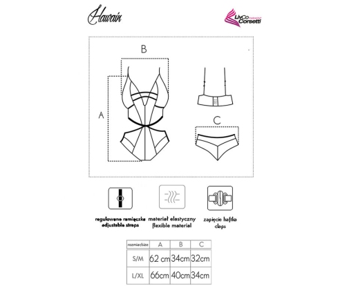 LIVCO CORSETTI FASHION - HAWAIN LC 90665 BODY BLACK