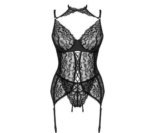LIVCO CORSETTI FASHION - GIELLANDRA FOR THE SENSES COLLECTION CORSET + PANTY BLACK L/XL