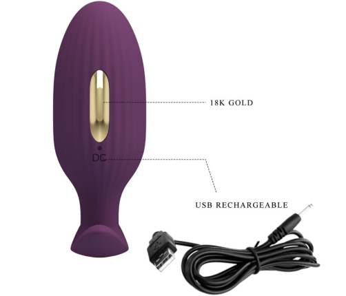PRETTY LOVE - JEFFERSON APP CONTROLLED ANAL PLUG PURPLE