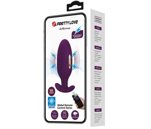 PRETTY LOVE - JEFFERSON APP CONTROLLED ANAL PLUG PURPLE