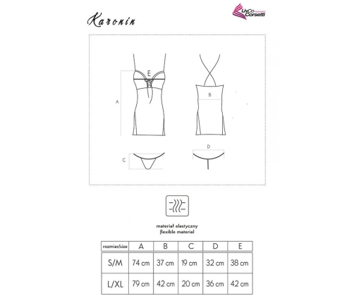 LIVCO CORSETTI FASHION - KARONIN LC 90628 SHIRT + PANTY BLACK