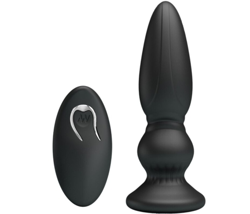 MR PLAY - POWERFUL VIBRATOR REMOTE CONTROL ANAL PLUG BLACK