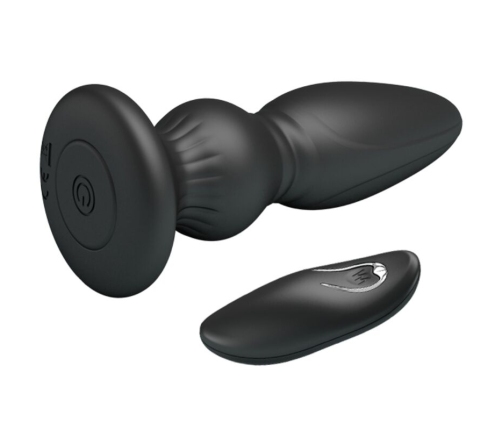 MR PLAY - POWERFUL VIBRATOR REMOTE CONTROL ANAL PLUG BLACK