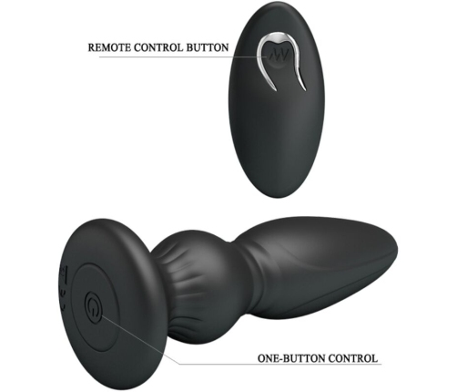 MR PLAY - POWERFUL VIBRATOR REMOTE CONTROL ANAL PLUG BLACK