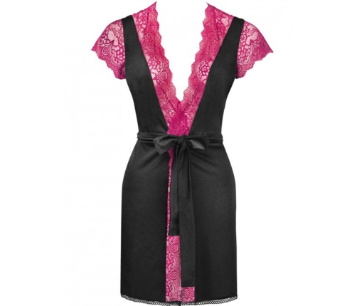 LIVCO CORSETTI FASHION - KUMIKO LC 90428 DRESSING GOWN + PANTY BLACK L/XL