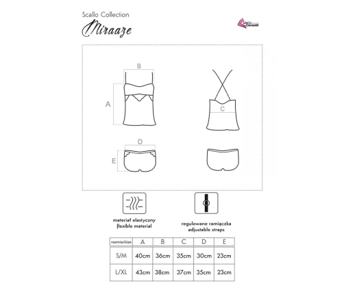 LIVCO CORSETTI FASHION - MIRAAZE LC 90567 SHIRT + SHORTS BLACK L/XL