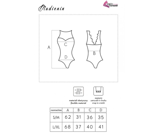 LIVCO CORSETTI FASHION - MUDIENIN LC 90654 BODY BLACK L/XL