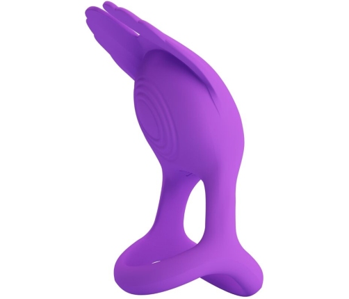 PRETTY LOVE - SILAS VIBRANT PENIS RING 7 VIBRATIONS PURPLE SILICONE