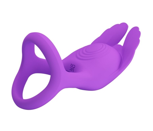 PRETTY LOVE - SILAS VIBRANT PENIS RING 7 VIBRATIONS PURPLE SILICONE