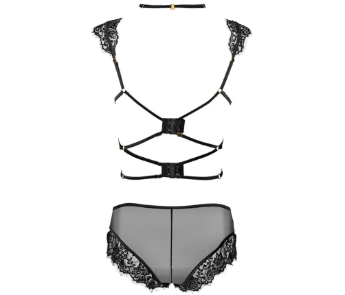 LIVCO CORSETTI FASHION - PALMENOM LC 90614 BRA + PANTY BLACK L/XL