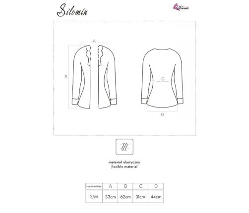 LIVCO CORSETTI FASHION - SILOMIN LC 1401 BODY + DRESSING GOWN BLACK ONE SIZE