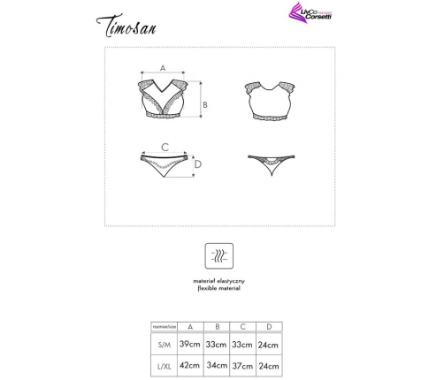 LIVCO CORSETTI FASHION - TIMOSAN LC 90631 BRA + PANTY BLACK