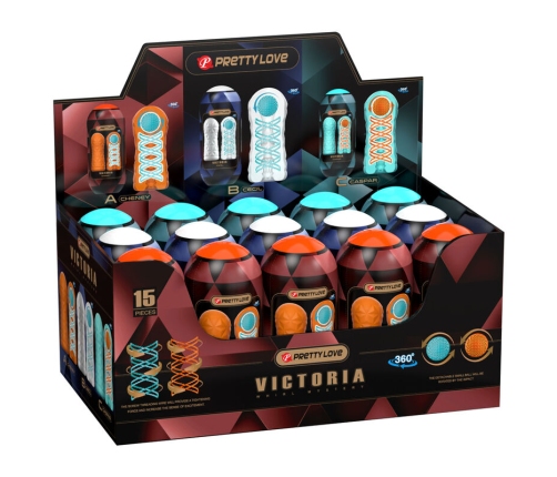 PRETTY LOVE - MASTURBADOR VICTORIA 15 UNIDADES