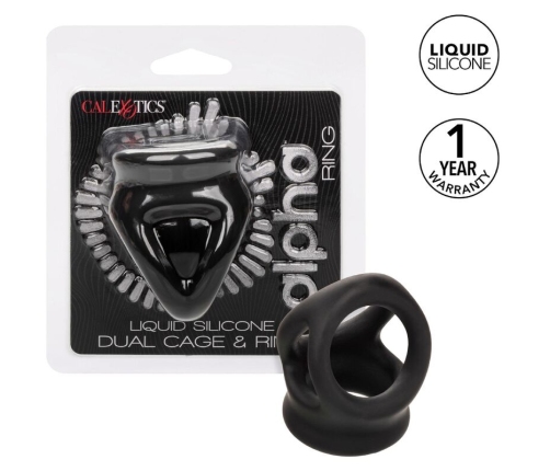 CALEXOTICS - ALPHA DUAL CAGE RING BLACK