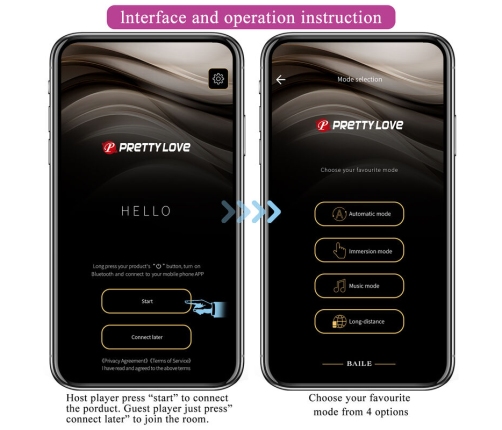 PRETTY LOVE - HECTOR ELECTROSHOCK VIBRATOR BY APP CONTROL PURPLE