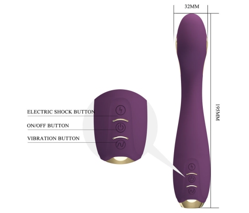 PRETTY LOVE - HECTOR ELECTROSHOCK VIBRATOR BY APP CONTROL PURPLE