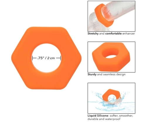 CALEXOTICS - ALPHA PROLONG SEXAGON RING ORANGE