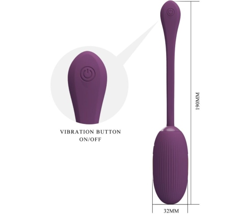 PRETTY LOVE - DOREEN PURPLE RECHARGEABLE VIBRATING EGG