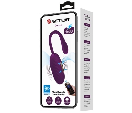 PRETTY LOVE - DOREEN PURPLE RECHARGEABLE VIBRATING EGG