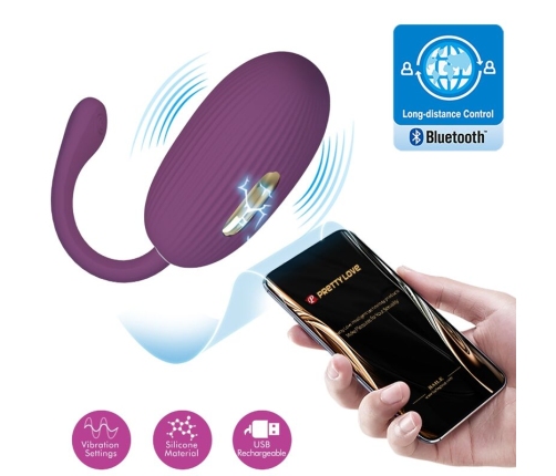 PRETTY LOVE - DOREEN PURPLE RECHARGEABLE VIBRATING EGG