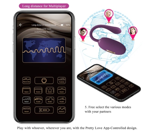 PRETTY LOVE - DOREEN PURPLE RECHARGEABLE VIBRATING EGG