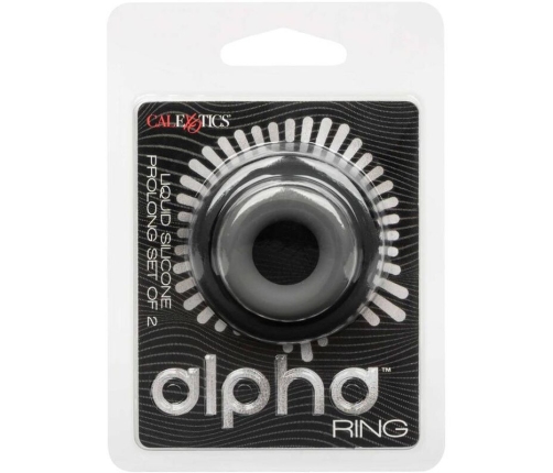 CALEXOTICS - ALPHA PROLONG SET OF 2 RING GREY